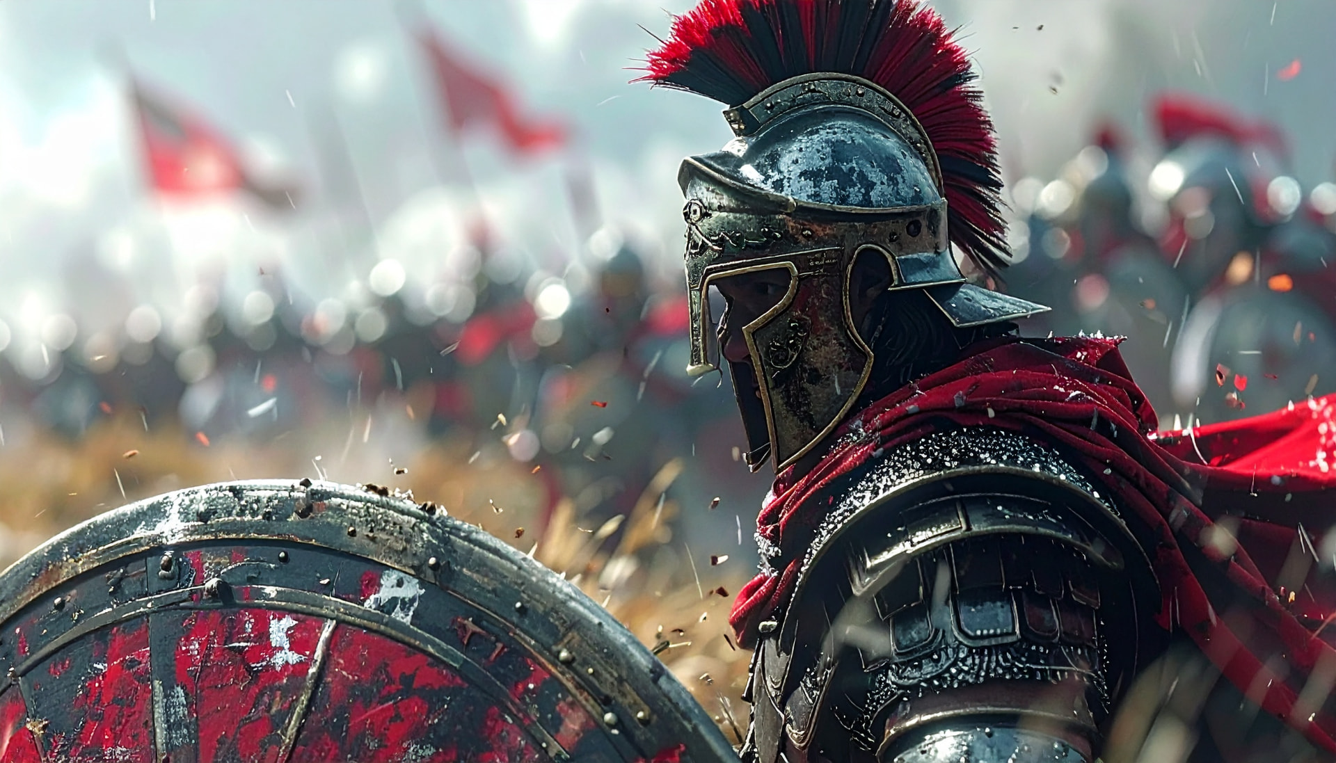 Roman Centurion in battle gear